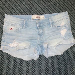 Light Wash Denim Hollister Shorts